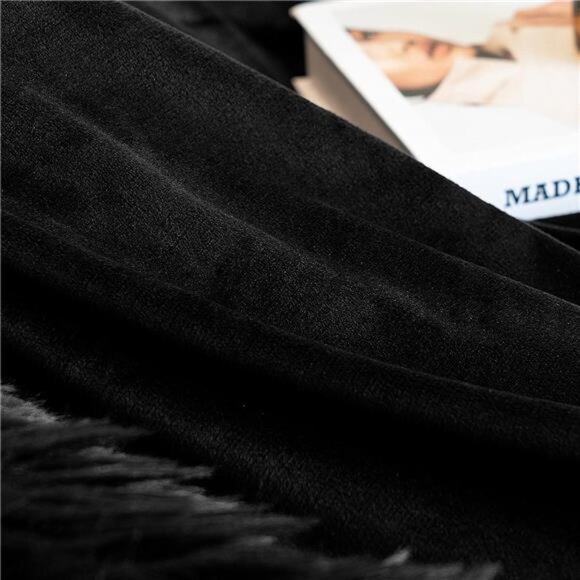 Faux Fur Throw Blanket 50x60 Soft Fluffy Shaggy Cozy Plush Blanket for Couch Bed - Picture 5 of 7